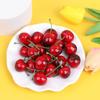 Mini Fruit Ornament Food Crafts Faux Cherry Fruit Model Red Cherries Artificial Cherries