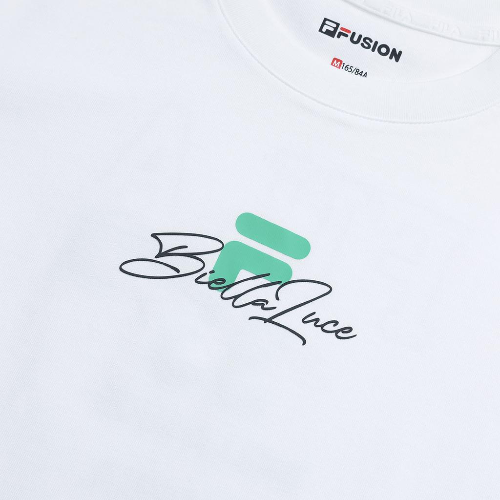 Fila Fusion Баскетбольный Принт Буквы Модный Спортивный Простой Пуловер Круглый Вырез Короткий Рукав Футболка Женская Футболка Белый T11W325112FWT