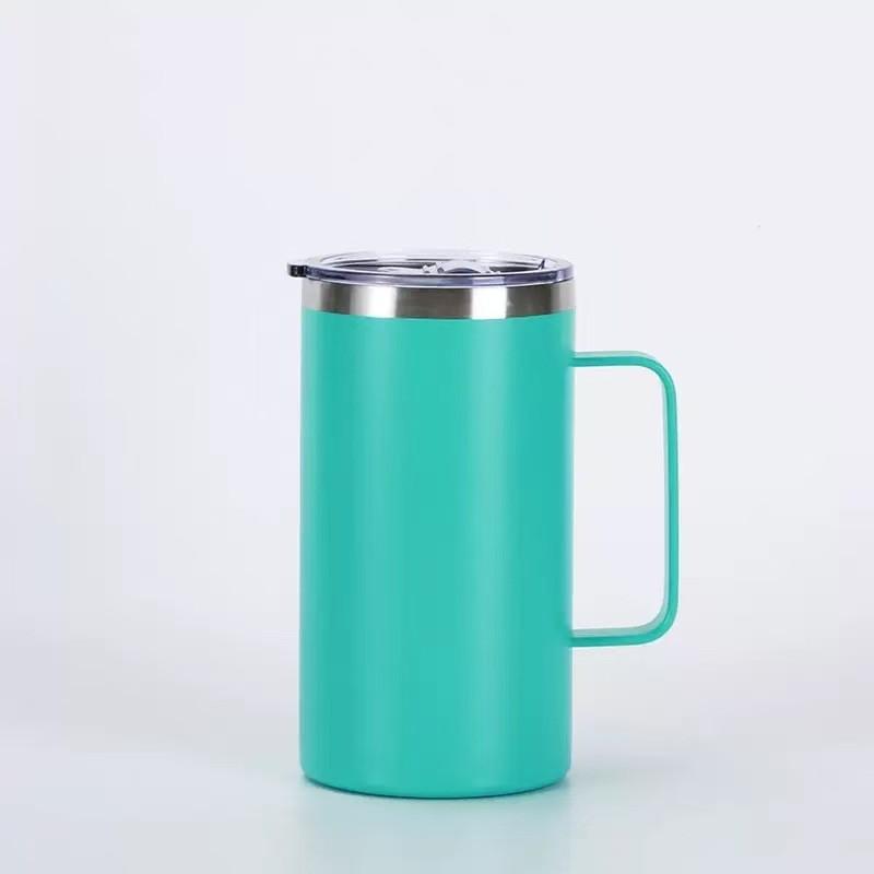 Stainless Steel Vacuum Insulated Coffee Mug With Handle 600ml Double Wall Thermal Cup Office Home Travel