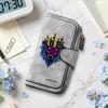 Stylish Lion Printed Long Wallet Multi Card Slot Purse