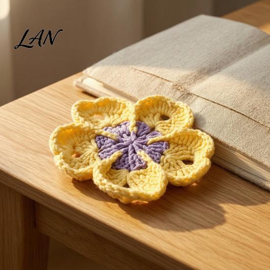 Hand Woven Dining Table Mats Handmade Crochet Flower Coasters for Drinks, Thermal Insulation Mat Pads Coffee Mugs And Tea Cups, Artistic Home