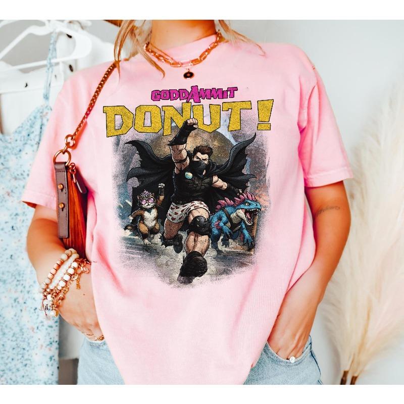 Dungeon Crawler Carl Donut Mongo Shirt God Damnit Donut TShirt Summer unisex Loose and Breathable cotton Tshirt Top