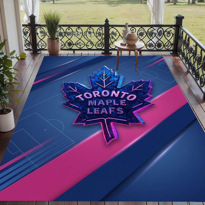 Soft Floor Carpet Toronto Maple Leafs Pattern Area Rug Decorative Mat For Home Room Decoration