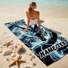 1PC Custom Name Electric Dragon Thunderstorm Beach Towel Highly Absorbent And Sand-Resistant Towel for Swimming, Pool, Yoga, And Travel Lightweight