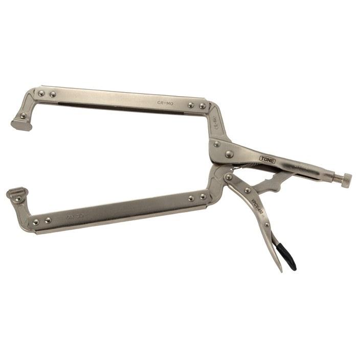 [Tone] Grip Pliers (C-Type Swivel) VPCV-450, 455mm, Silver