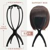 Collapsible Wig Stand for Women, Portable Wig Holder for Styling and Travel, 13.8 Inch Wig Display Head for Multiple Wigs