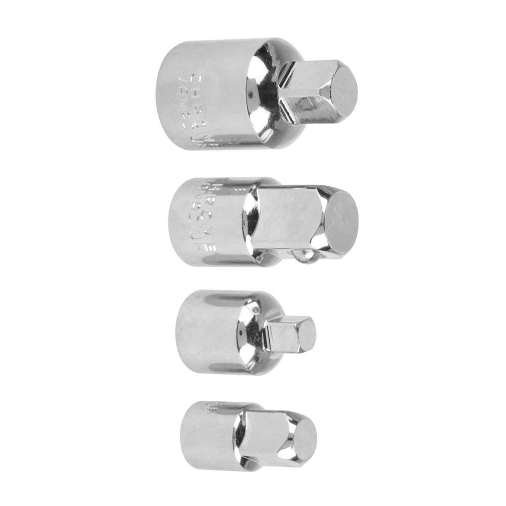 4 PCS Socket Adapter Set 1/4" 3/8" 1/2" Drive Ratchet Adapter Reducer Set Automotive Maintenance