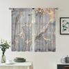 2 шт., Шторы в стиле мраморной текстуры, серые и золотые - Полузатемняющие - Подходят для гостиной, спальни, кухни, домашнего декора