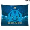 Olympique de Marseille Wall Tapestry Aesthetic Wall Hanging Printed Fabric Blanket Decorative Tapestries for Bedroom Living Room Home Decor