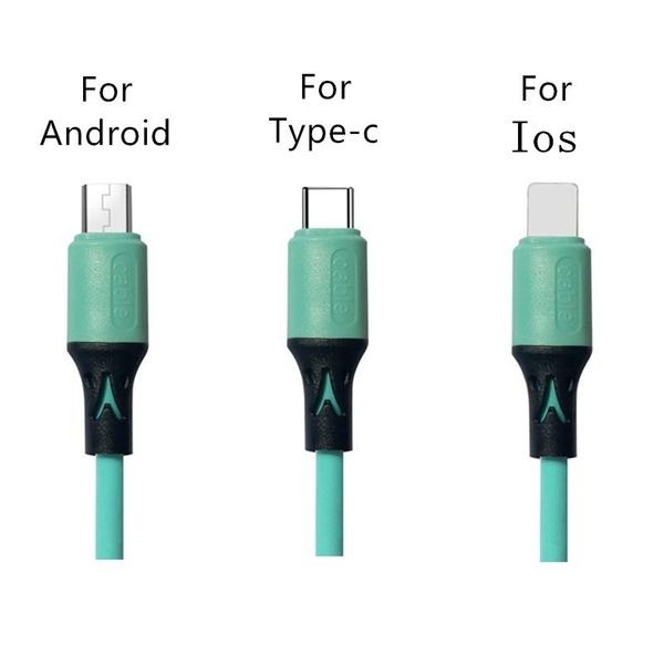 1 шт. новый жидкий 3A USB-кабель для зарядки и передачи данных кабель для быстрой зарядки