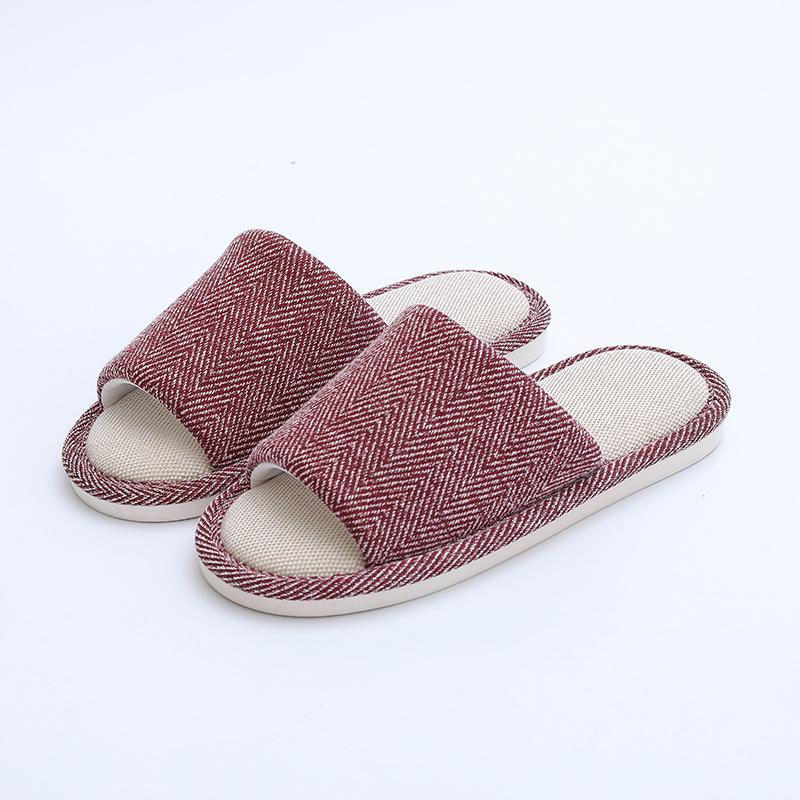Новые четырехсезонные льняные тапочки женские летние домашние хлопковые и льняные домашние парные нескользящие весенние и осенние тапочки для пола домашние мужские