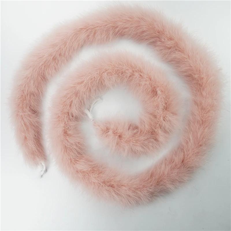 2Meters Turkey Feathers Boa Thick 50Grams Feather for Crafts Needlework Fringe Trim Boas Strip Carnival Wedding Decoration Decor