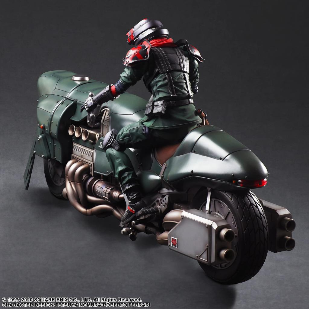 Final Fantasy VII Remake PLAY ARTS Kai Advanced Motorcycle Guard Motorcycle Set PVC Painted Movable Figure &