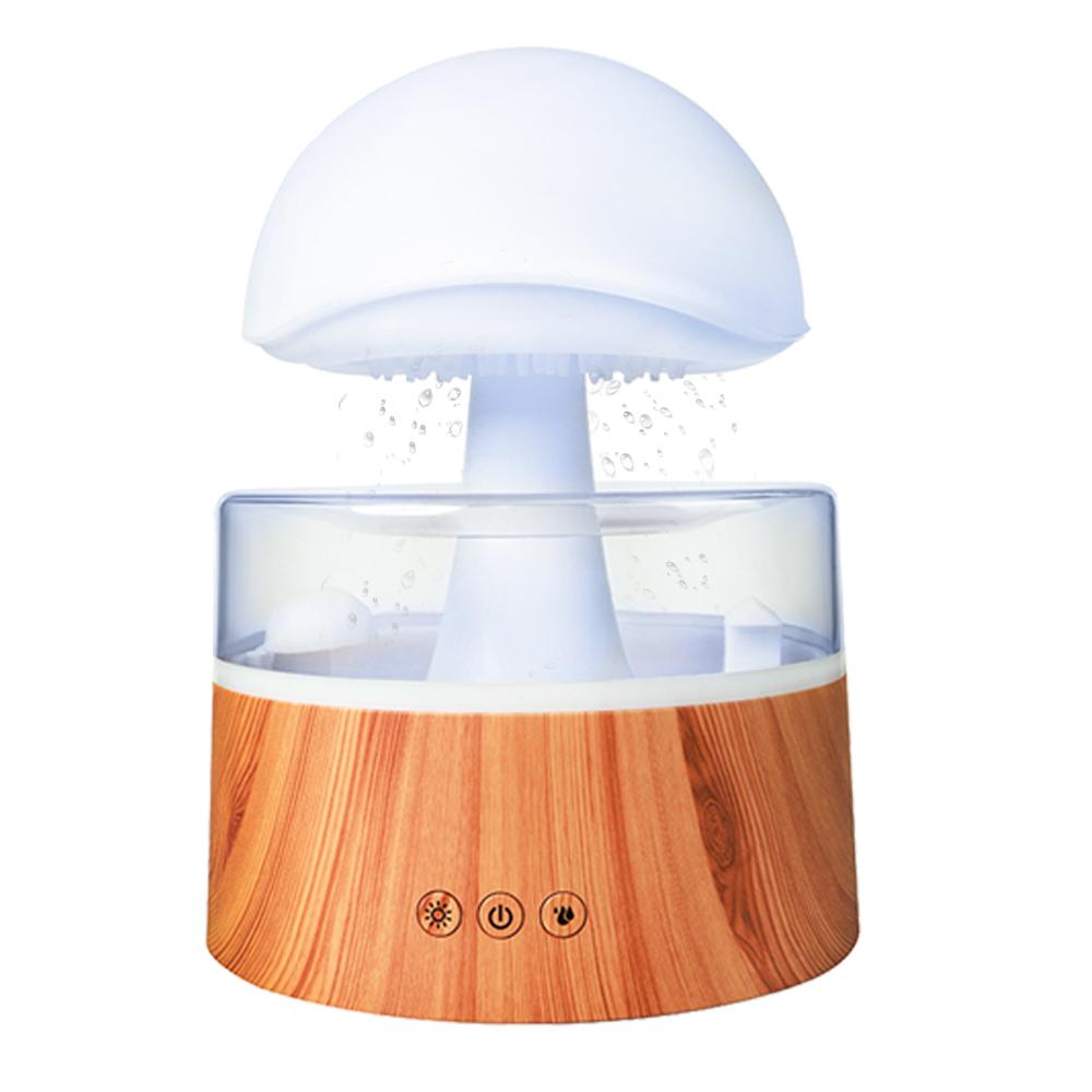 Rain Cloud Humidifier Water Drip White Noise Essential Oil Diffuser 500ml Mute Ultrasonic Mushroom
