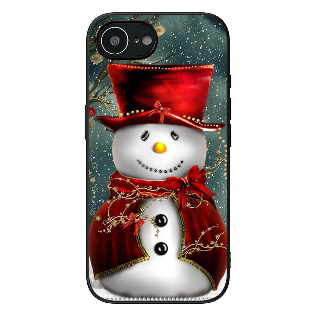 Snowman Merry Christmas Snow Tree Deer Gift Cover for Apple iPhone 16 17 Air 14 15 Pro Max Plus 16+ 16E 14+ ProMax Case