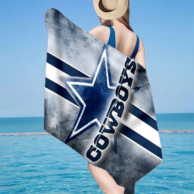Dallas Cowboys Microfiber Beach Towel, Lightweight And Quick-Dry, for Summer Travel, Beach Essential, Swimming Pool