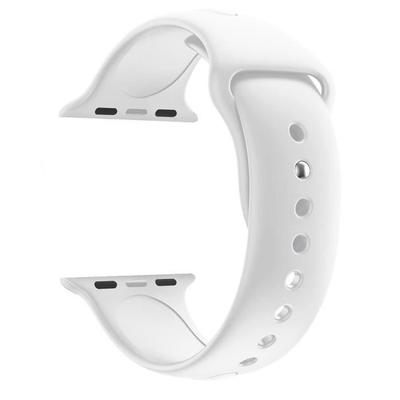 Браслет совместимый с Apple Watch 38мм 40мм 41мм Серии 8 7 6 5 4 3 2 1 SE - Размер S - Мягкий силикон Белый Phonillico®