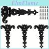 4piece Thinges Duty Hinge Heavy Hardware Vintage Black Decorative Hinges For Barn Doors With Screws