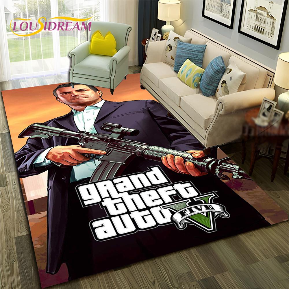 GTA 3D Игры Grand Theft Auto Ковер для геймера для дома, гостиной, спальни, дивана, придверный коврик, декор, детский ковер, нескользящий коврик для пола