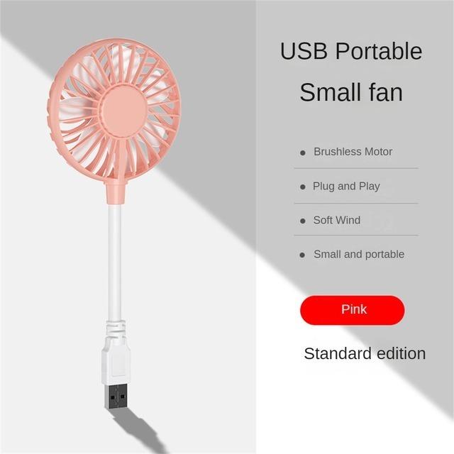 USB-перезаряжаемый маленький вентилятор, портативный, бесшумный, офисный, настольный охладитель, летний inline-вентилятор, мини-USB-вентилятор для стола