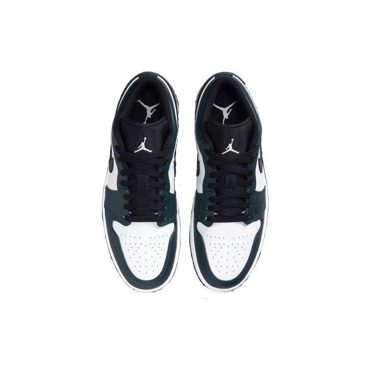 Мужские кроссовки Air Jordan 1 Low Dark Teal Armory-Navy White Black 553558-411