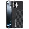 ABEEL For iPhone 17 Case PC + TPU + Aluminum Alloy + PU Leather Slim Phone Back Cover Compatible with MagSafe