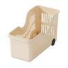 Kitchen Storage Baskets With Wheels Ventilated Holes BPA Free Plastic Organizer for Cabinet Pantry Food Vegetable Storage