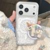 3D Магнитная подставка и чехол для телефона Единорог для iPhone 17/16 Pro Max/15/14