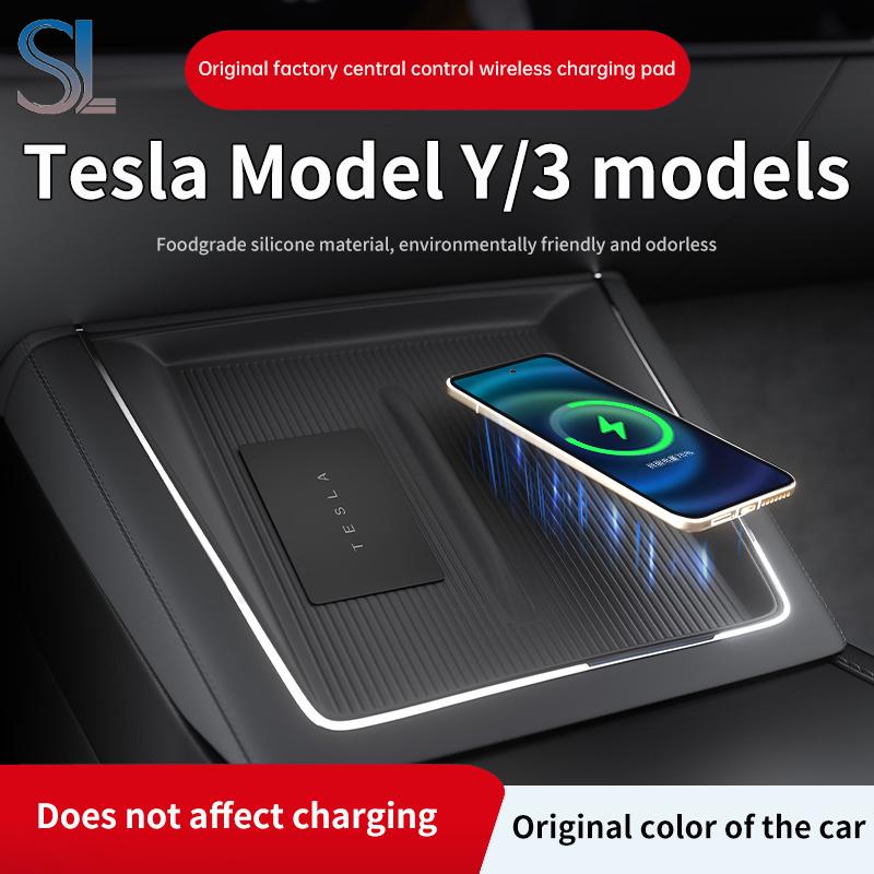 Силиконовый защитный чехол для Tesla Model 3/Y Juniper 2025, центральная консоль, беспроводная зарядка, аксессуары для интерьера автомобиля