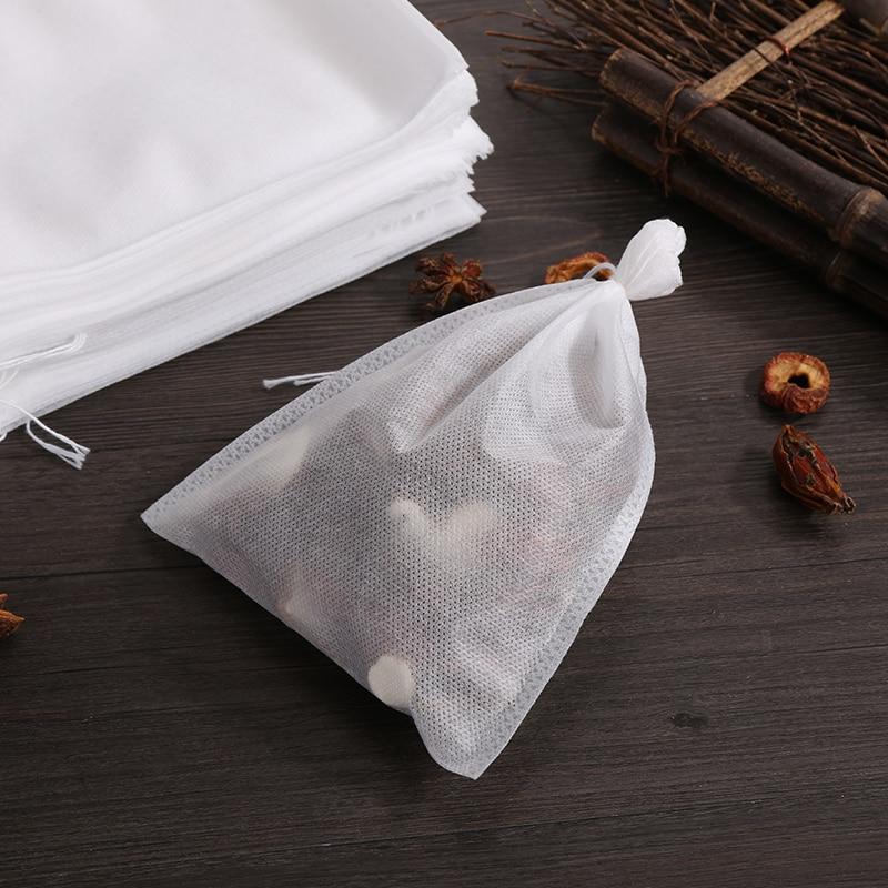 100/50/10PCS Tea Bags Non-woven Fabric Tea Filter Bags for Spice Tea Infuser with String Heal Seal Disposable Teabags Empty Tea Bags