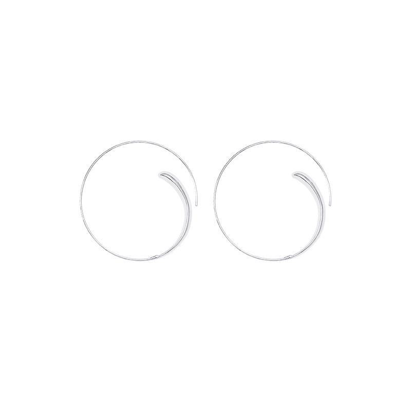 Корейские металлические большие серьги-кольца: Преувеличенный, универсальный, знаменитый стиль для женщин