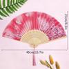 Vintage Silk Folding Hand Fan Chinese Japanese Bamboo Fans Craft Gifts Women Dance Performance Props Home Decoration Ornaments