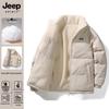 JEEP SPIRIT Men's Thickened Lamb Wool Fleece Winter Padded Jacket