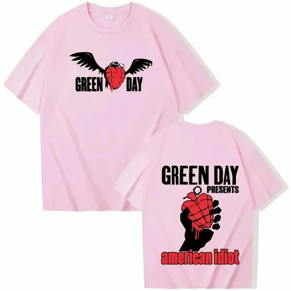2025 Rock Band Green Day The Saviors Tour Графические Футболки Мода Хип-Хоп Футболка с коротким рукавом Унисекс Высокое качество Футболки