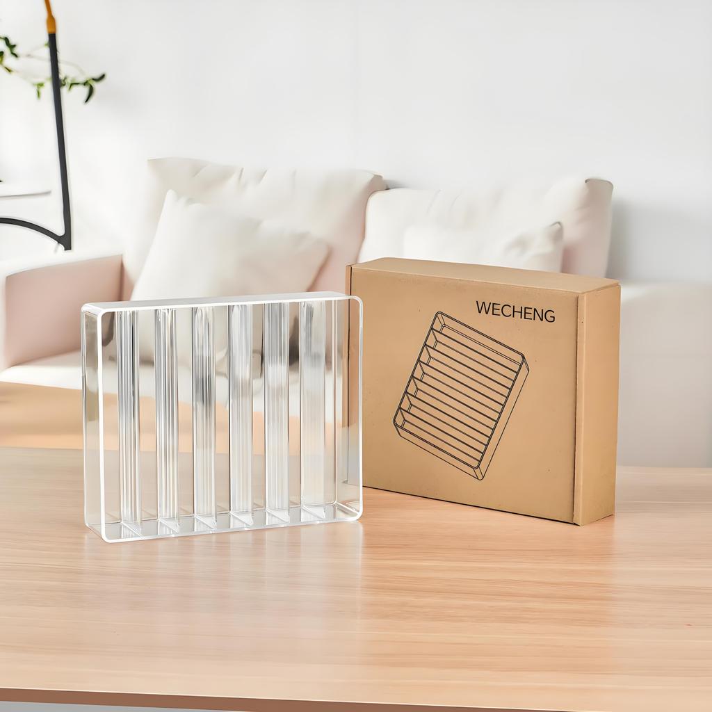 Modern Tiered Makeup Tray - Acrylic Palette & Lipstick Organizer Dust-Proof Drawer Insert (Vanity Countertop Essential)