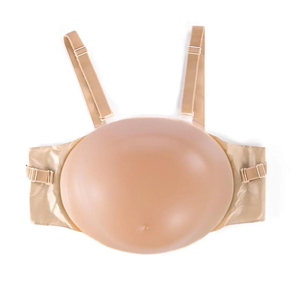 2-10Months Artificial Fake Silicone Belly Tummy Paunch abdomen False Pregnancy Crossdresser Halloween Spoof