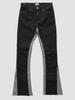 American Design Contrast Stitch Tassel Jeans: Trendy Slim Fit Flared Trousers for Men & Women