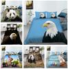 Комплект постельного белья с 3D животным принтом, пододеяльник, наволочка, домашний комплект постельного белья, AU/EU/US, полный размер, односпальная/двуспальная кровать, домашняя мебель