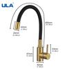 ULA кухонный смеситель для кухни, смеситель для горячей и холодной воды, крепление на палубе, поворот на 360 градусов, гибкий излив, смеситель для раковины для кухни, золотой кран