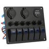 Great Performance 6Gang Car Marine Boat Circuit On/Off Rocker Switch Panel