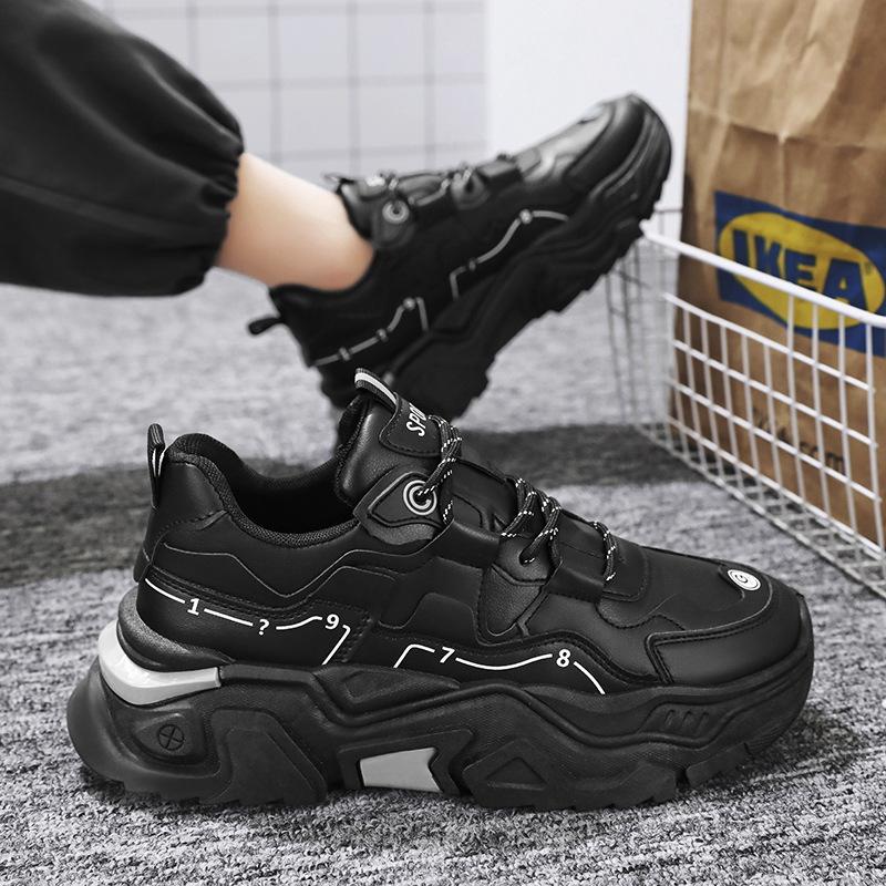 Men's Thick Soled Casual Soft Soled Sports Shoes Four Season New Outdoor Students Comfortable Running Shoes Versatile Sneakers