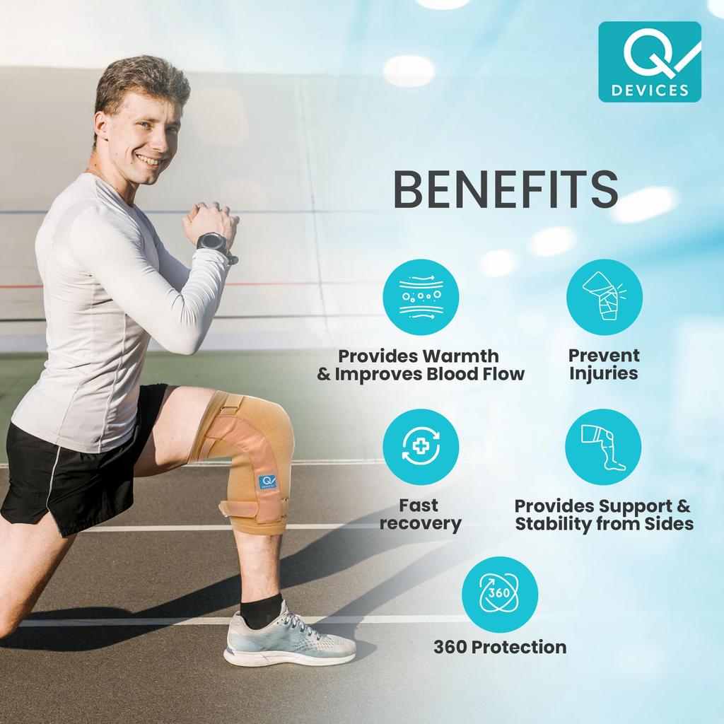 Q DEVICES Хлопковый шарнирный наколенник - Большой