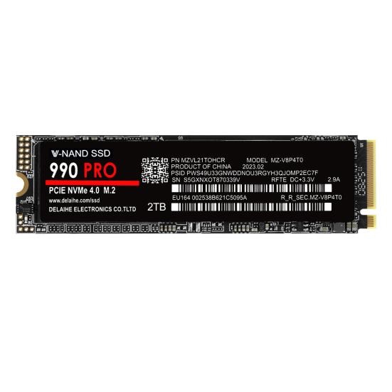 990 PRO PCIe 4.0 M.2 NVMe SSD Скорость до 7300 МБ/с Чтение 6800 МБ/с Запись 1/2/4 ТБ Внутренний твердотельный накопитель для ПК Ноутбука Настольного компьютера