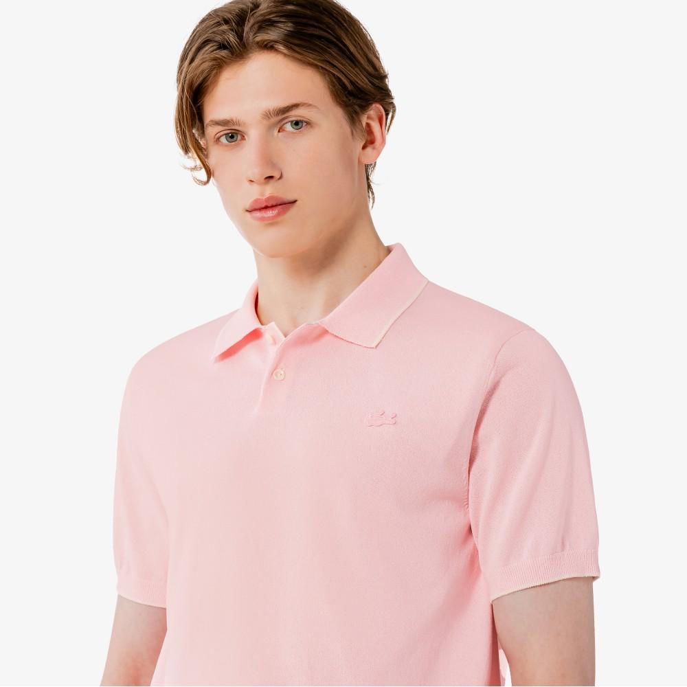 [lacoste] Men's Tipped Paper Short-Sleeve Sweater Polo Shirt PH744E-56GADY