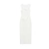 Spring and Summer New Women's Clothing round Neck Sleeveless Open Design Stretch Work Clothing Midi Skirt Dress 5584370