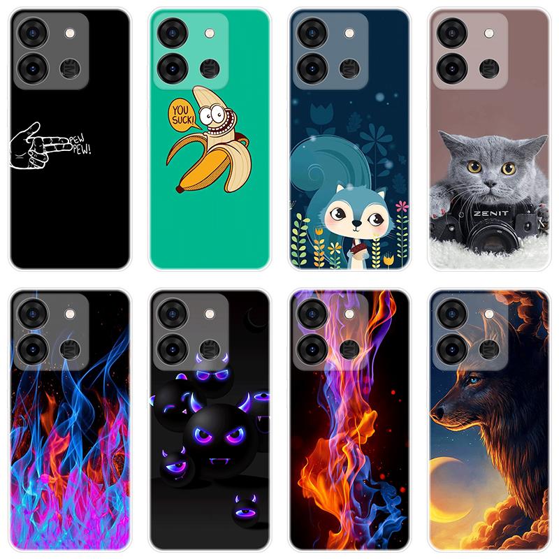 For Infinix Smart 7 Plus HD X6516 Case Soft Silicone Back Cover Cartoon Phone Case Fashionable