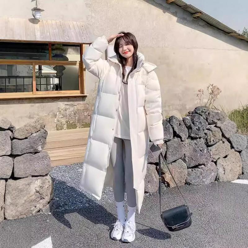 Womens Long Down Coat 2026 Winter Casual Warm Loose Fit White Duck Jacket Couples