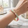 Traditional Vintage Cloisonne Bangle Lines Shape Women's Hand Bracelet  Ladies