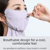 Fashion Quick Drying Ice Silk Mask Breathable Hanging Ear Sun Protection Mask Solid Color Anti-UV Mask Scarf Women