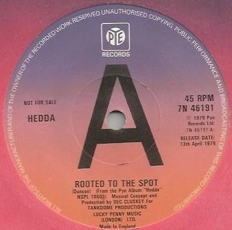 7-дюймовая пластинка HEDDA Rooted To The Spot 7N46191 Pye Records 1979 UK Rock Б/у